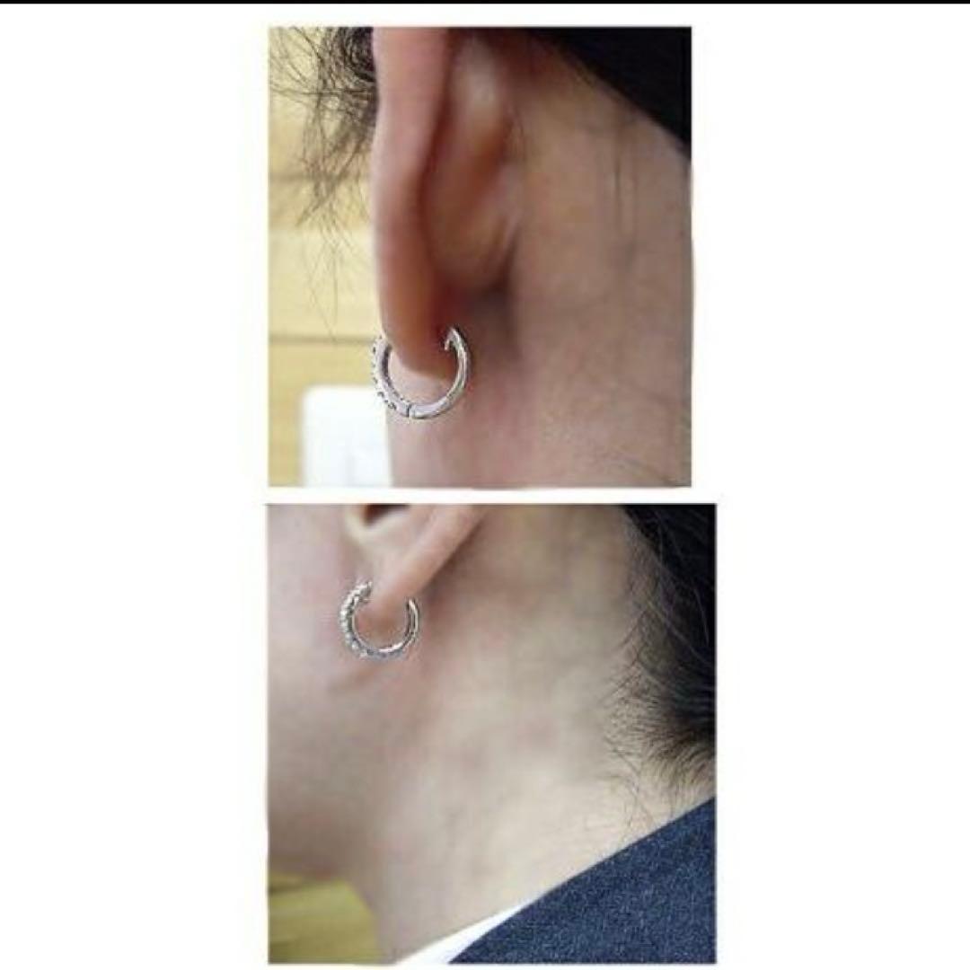 k18YG ダイヤモンド0.25ct 片耳　フープピアス