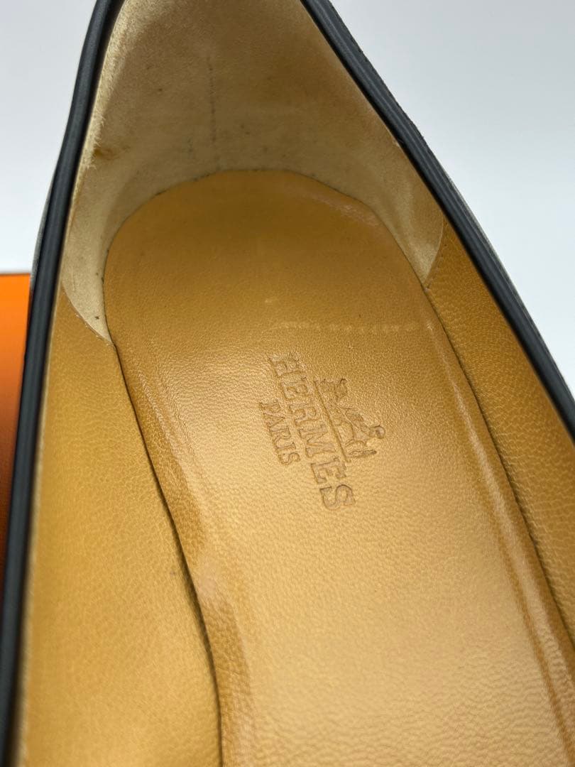 極美品 HERMES エルメス ケリーパンプス スクエアトゥ 23.5cm