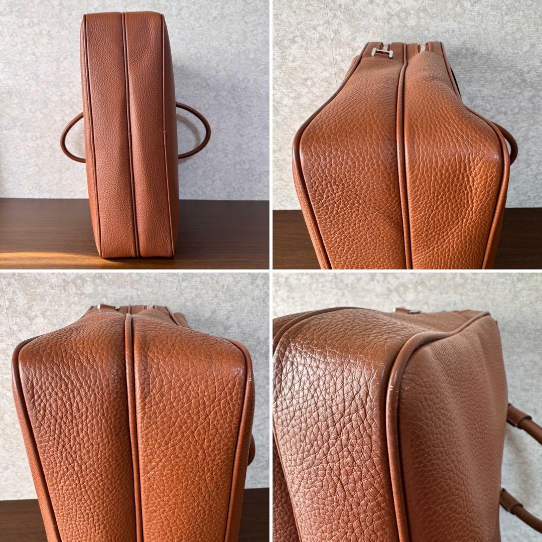 SERAPIAN カシミアレザー製 ラージ ブリーフケース セラピアン ブラウン