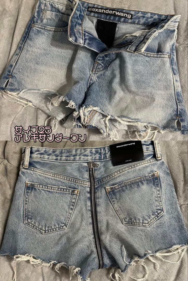 【Mimi】アレキサンダーワン デニムショートパンツ サイズ25