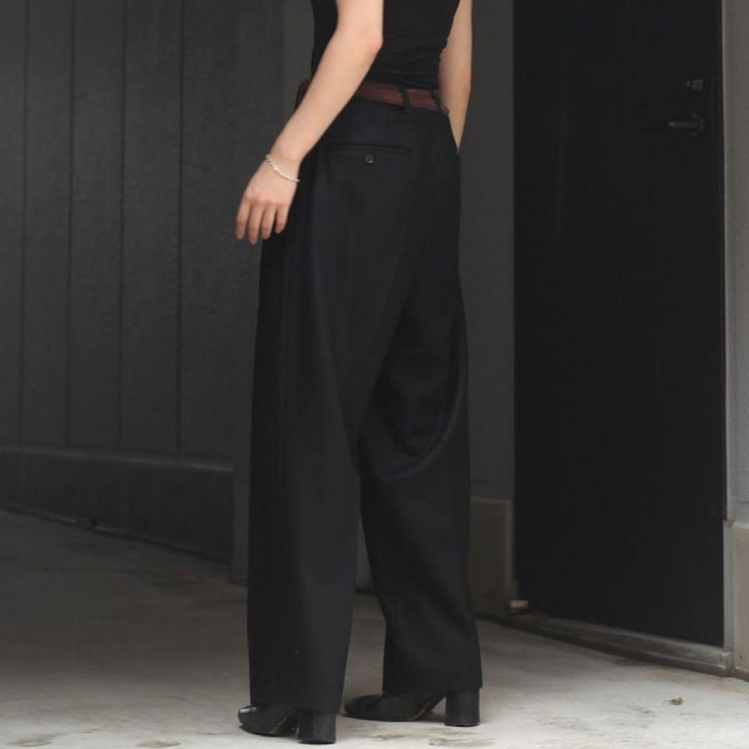 パンツ 22ss EX wide taperede bare zip trousers