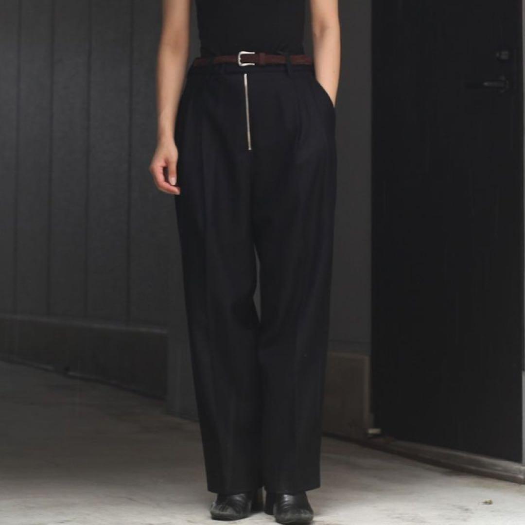 パンツ 22ss EX wide taperede bare zip trousers