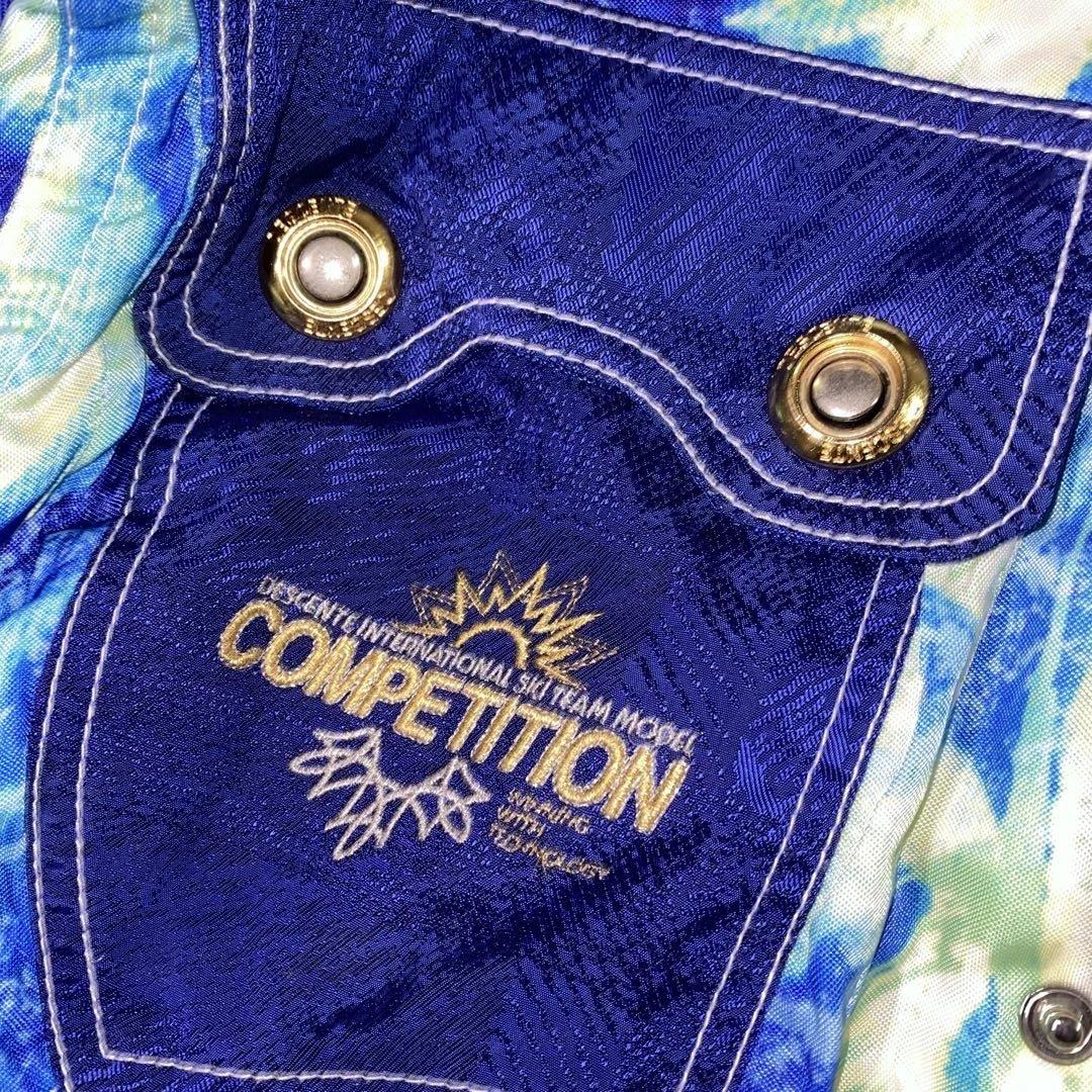 【デサント】レトロ スキーウェア スノボーウェア セットアップ　M 派手カラフル