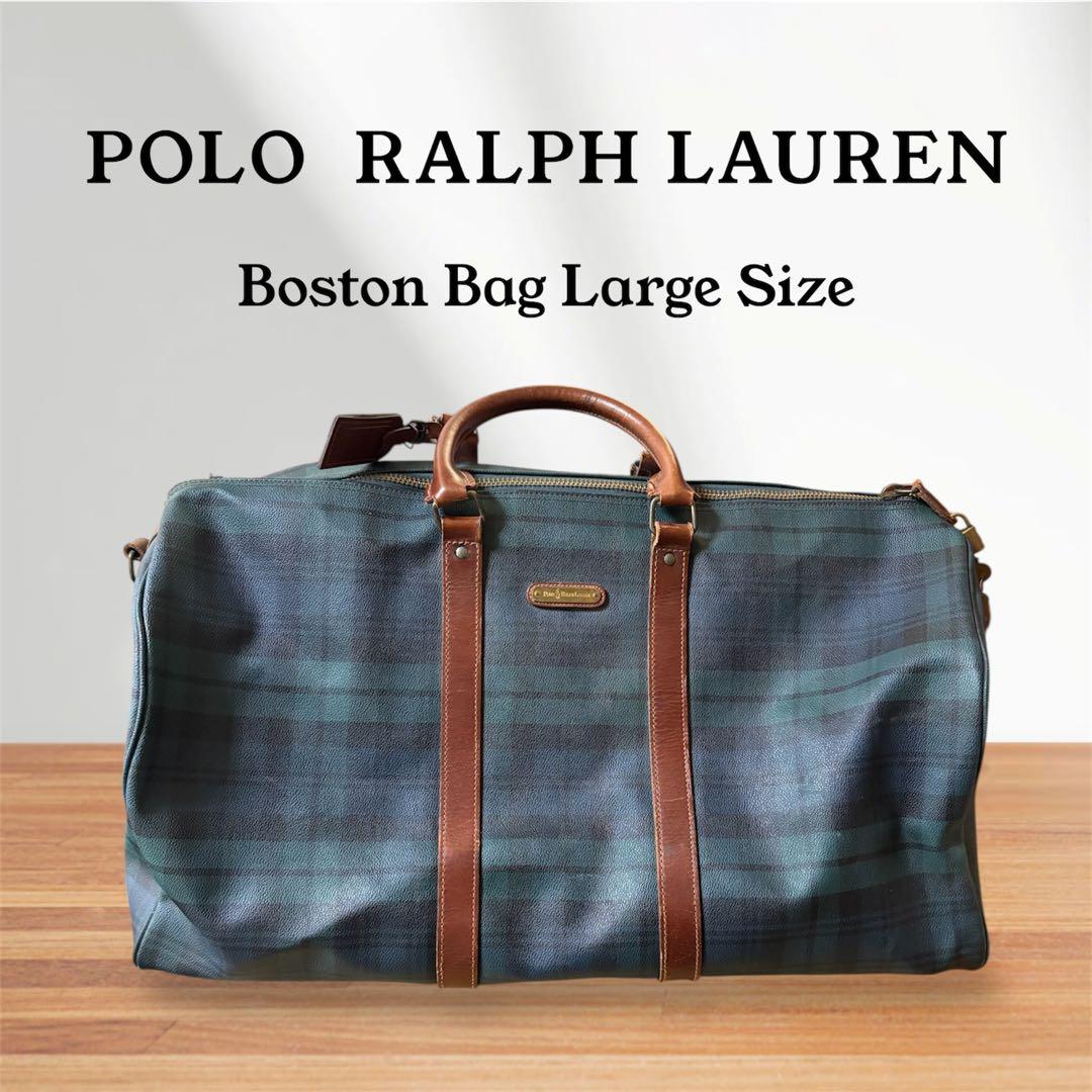 【スーパー】ポロラルフローレン チェック柄ボストンバッグ 大容量