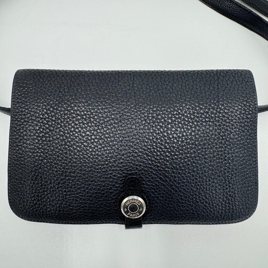 HERMES エルメス ドゴン トゴ レザー ボディバッグ ウエストバッグ 黒