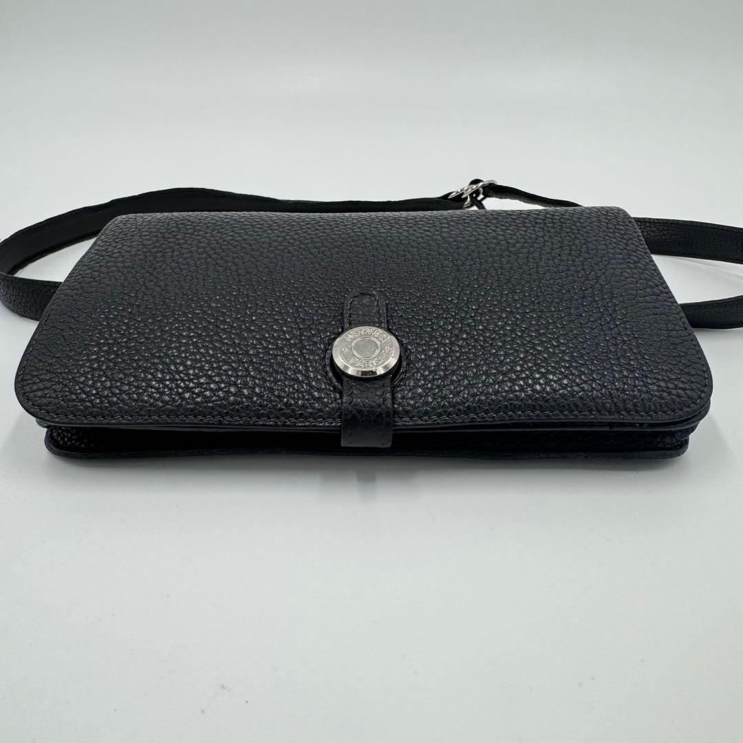 HERMES エルメス ドゴン トゴ レザー ボディバッグ ウエストバッグ 黒