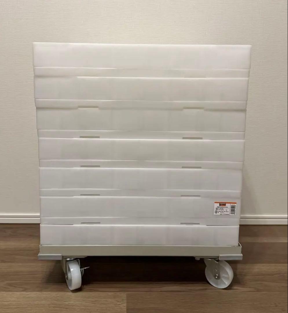 TRUSCO(トラスコ) α折りたたみコンテナ 7個 台車セット
