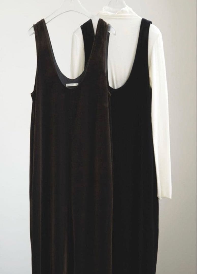 ワンピース anuke velour uneck onepiece