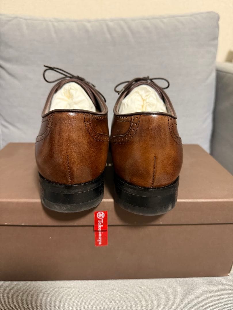 madras ブラウンレザー ドレスシューズ レースアップ