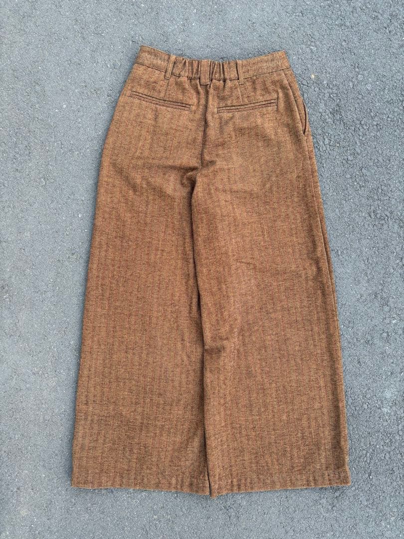 90s ワイドスラックス　赤ストライプ 古着