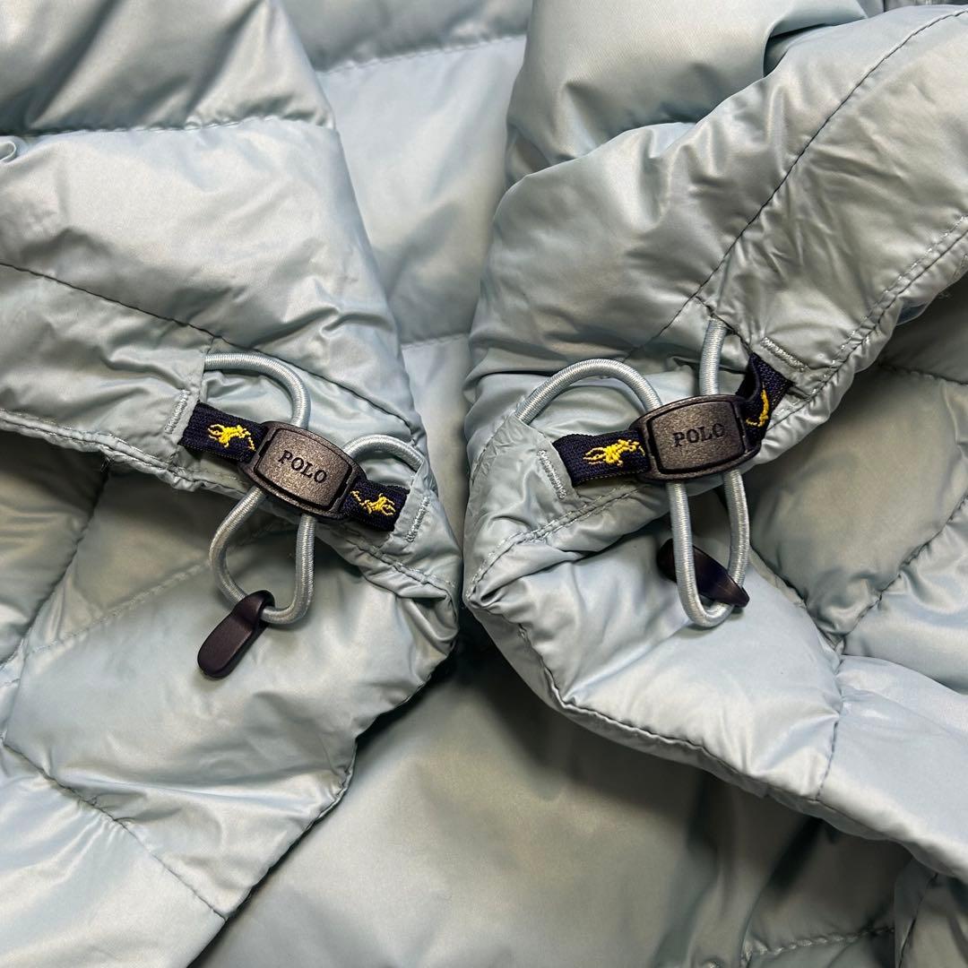 【美品】ポロラルフローレン 中綿ジャケット ブルー系 XL 刺繍ロゴ