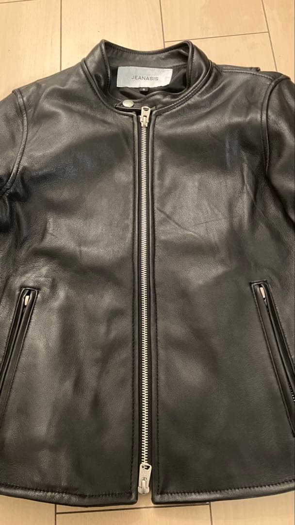 JEANASIS ブラック シングルライダース Sリアルレザー2024年モデル