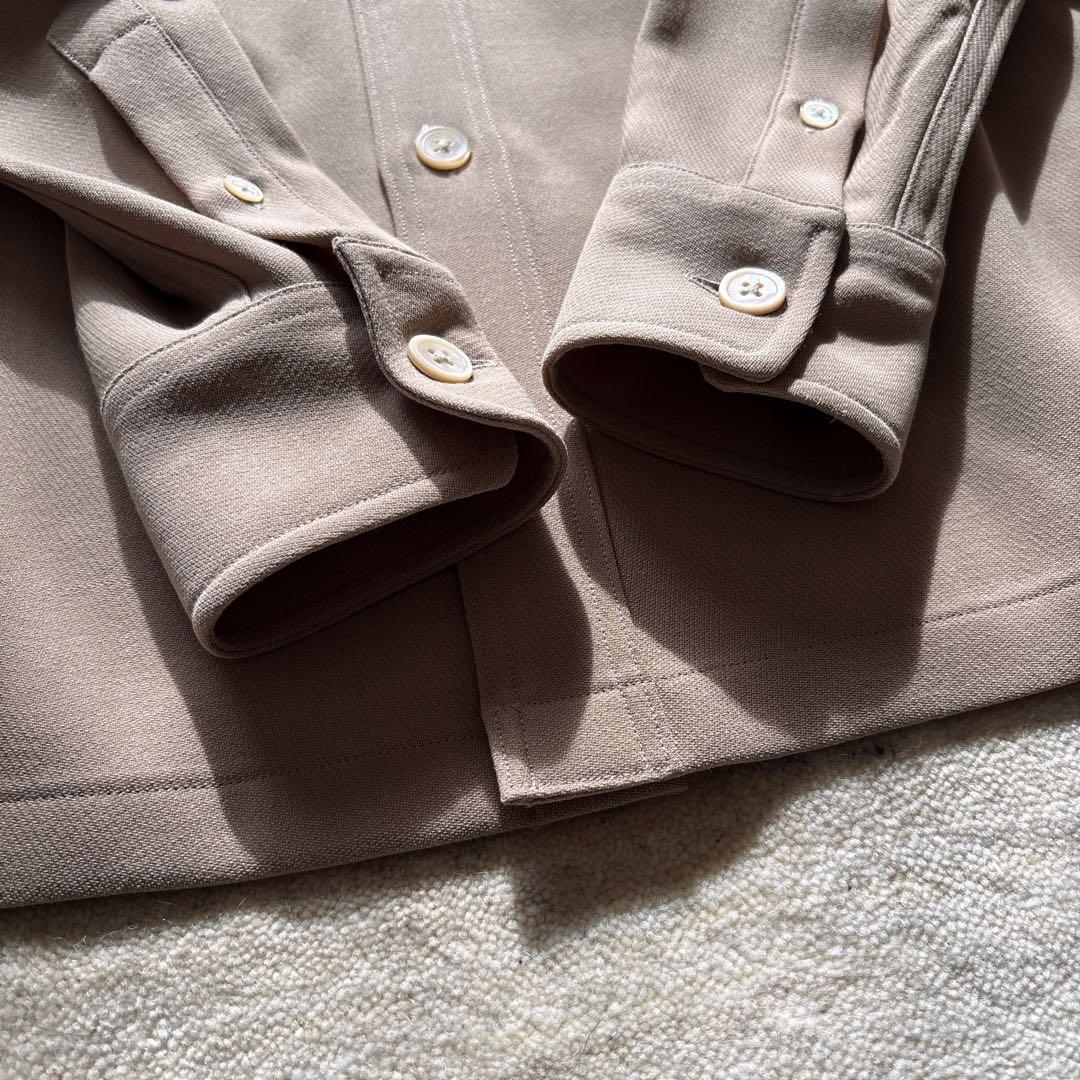 AURALEE バンドカラー オーバーサイズ ウールシャツ ベージュ サイズ0