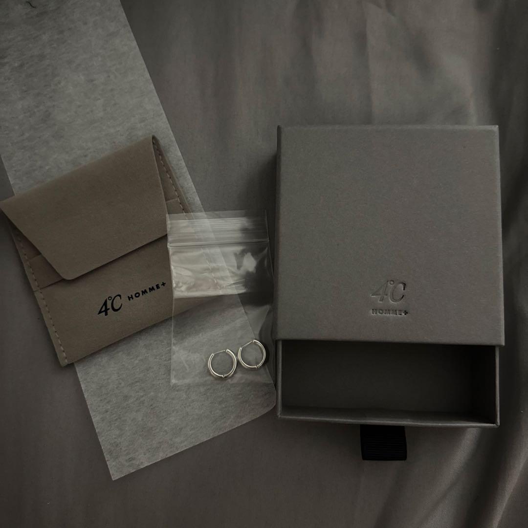 ４℃ HOMME+ シルバー ピアス