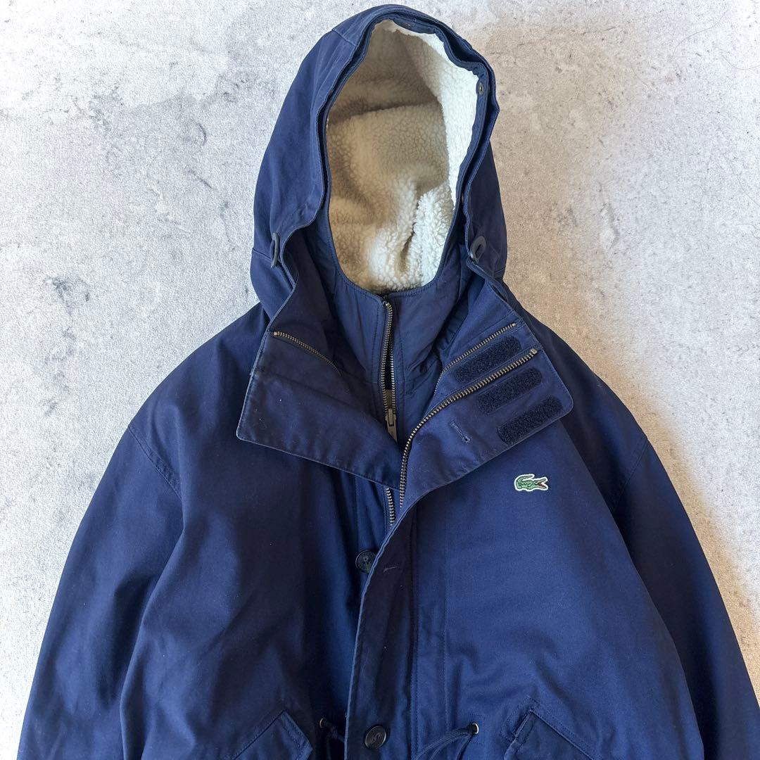 ラコステ 3way 裏ボア モッズコート フィッシュテイルパーカー ネイビーXL