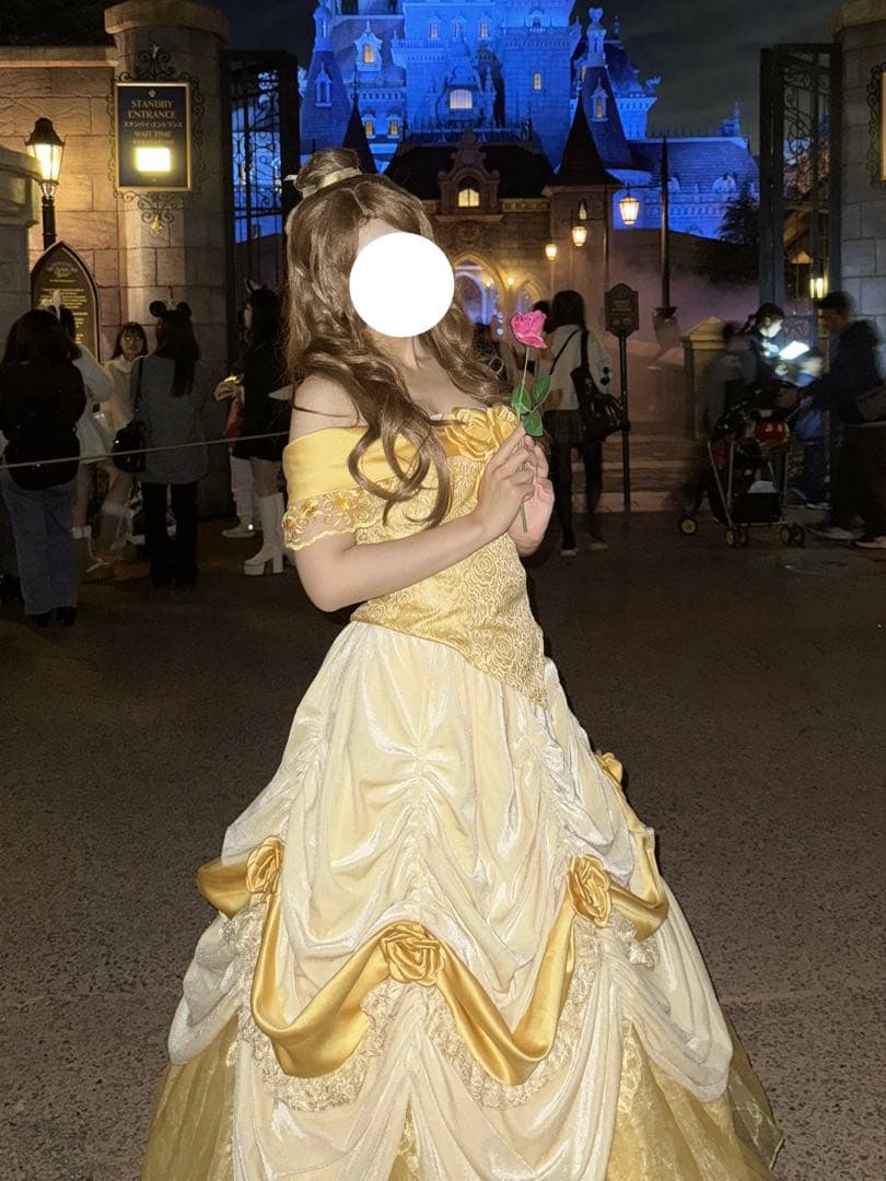 ディズニー　ベル　ドレス　コスプレ衣装