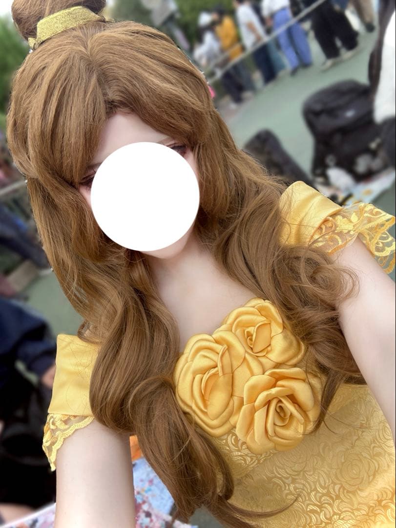ディズニー　ベル　ドレス　コスプレ衣装