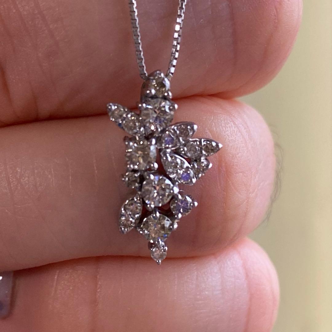 k18WG ダイヤモンドネックレス