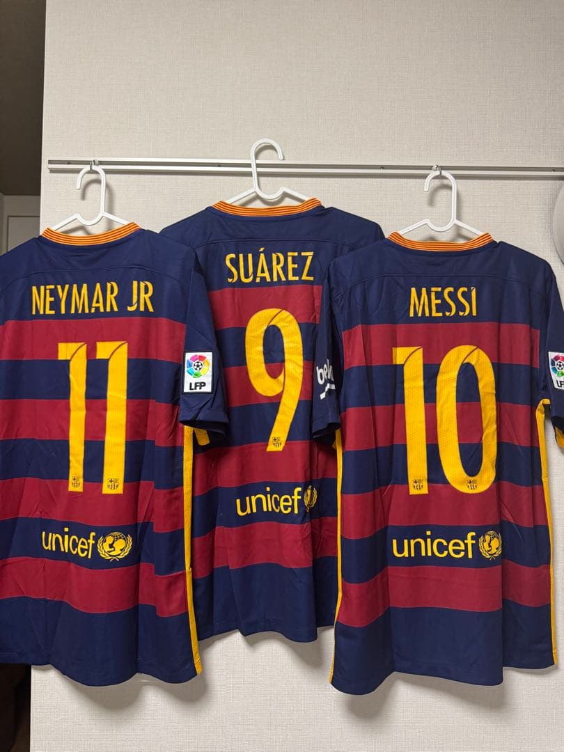 最終値下げ！FCバルセロナ14-15ユニフォームセット　ネイマールメッシスアレス