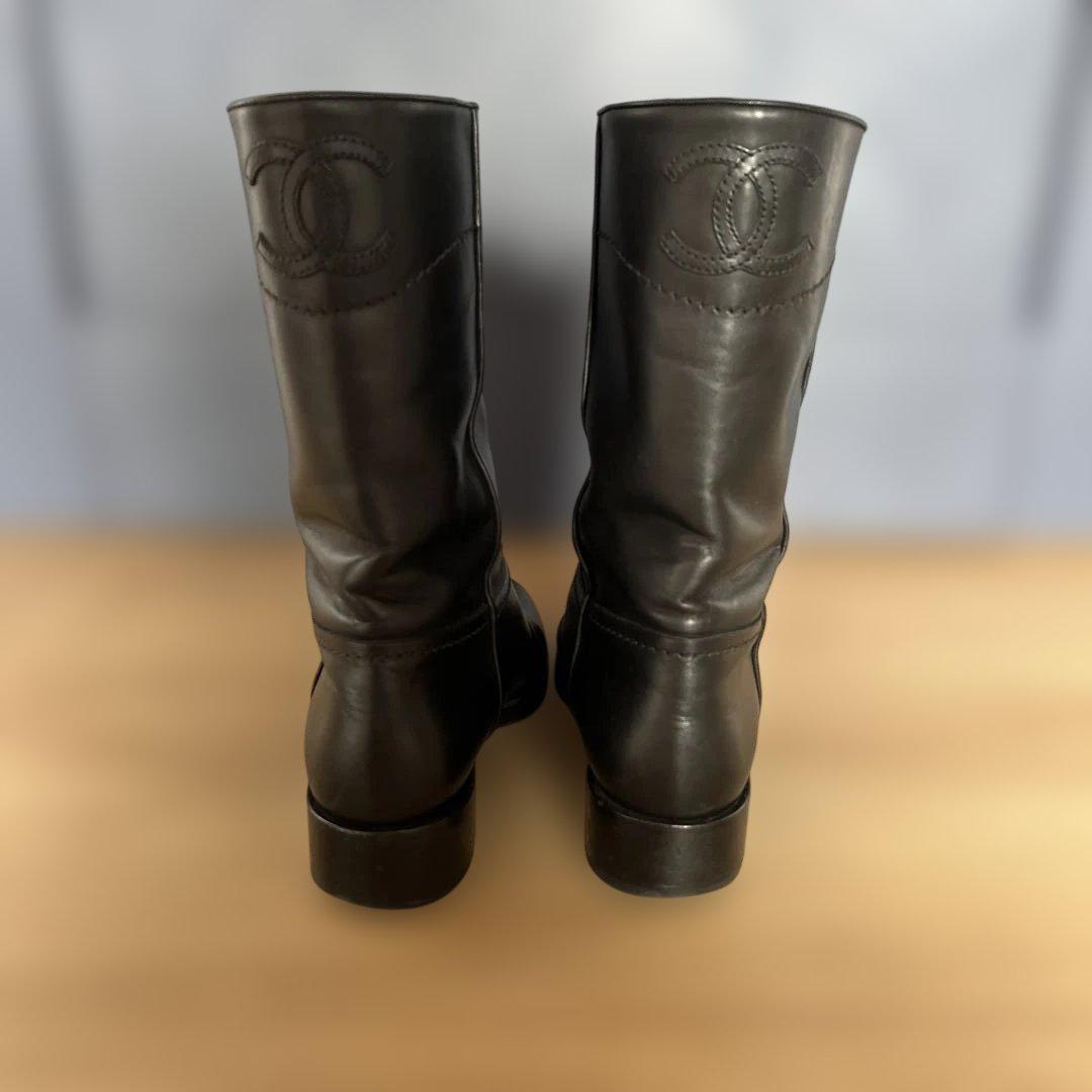 CHANEL ブラック ハイブーツ
