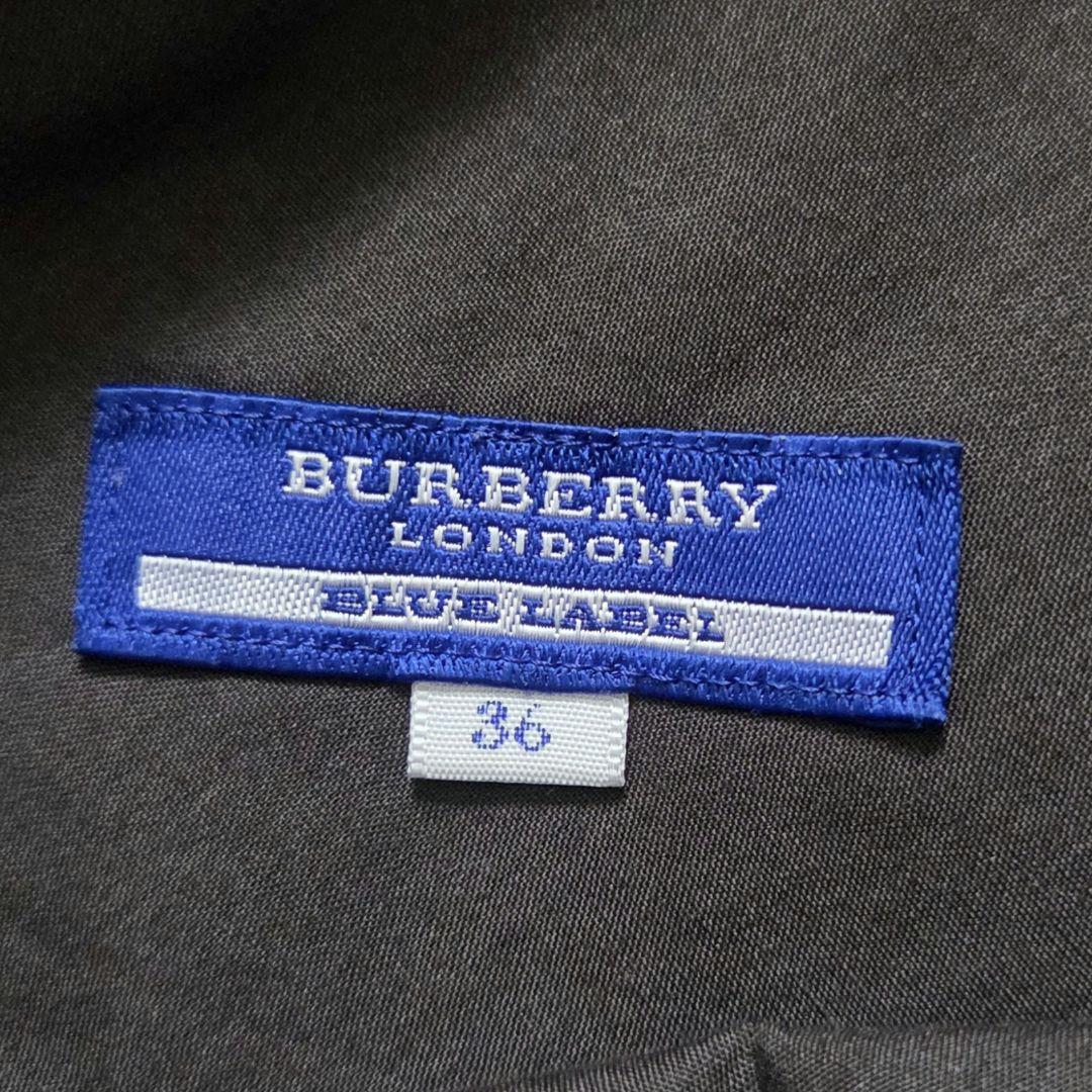 美品BURBERRY　バーバリーブルーレーベル　ノバチェック　ミニスカ　プリーツ