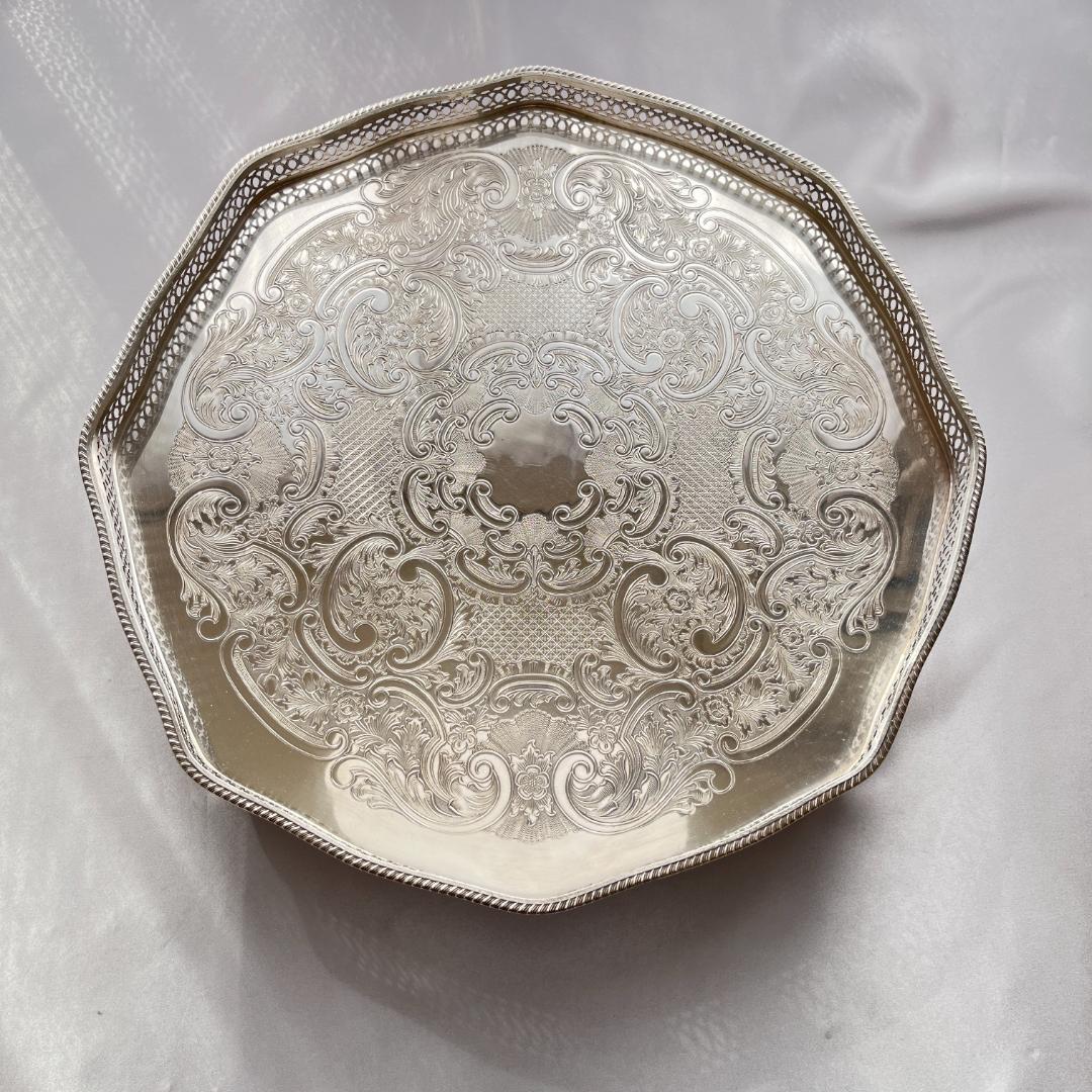 【Craftsmen】 ギャラリートレー 40cm 　八角形 大型 綺麗！！