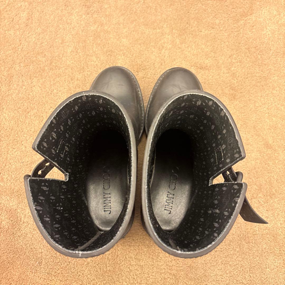 Jimmy Choo YAEL FLAT ラバー・レインブーツ 長靴 23.5