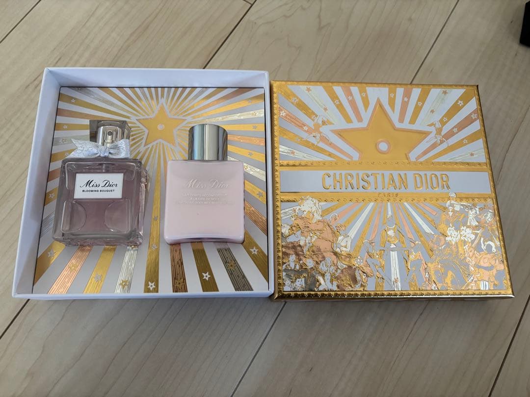 ミスディオールコフレ限定品フレッシュな花々のブルーミングブーケボディミルクセット