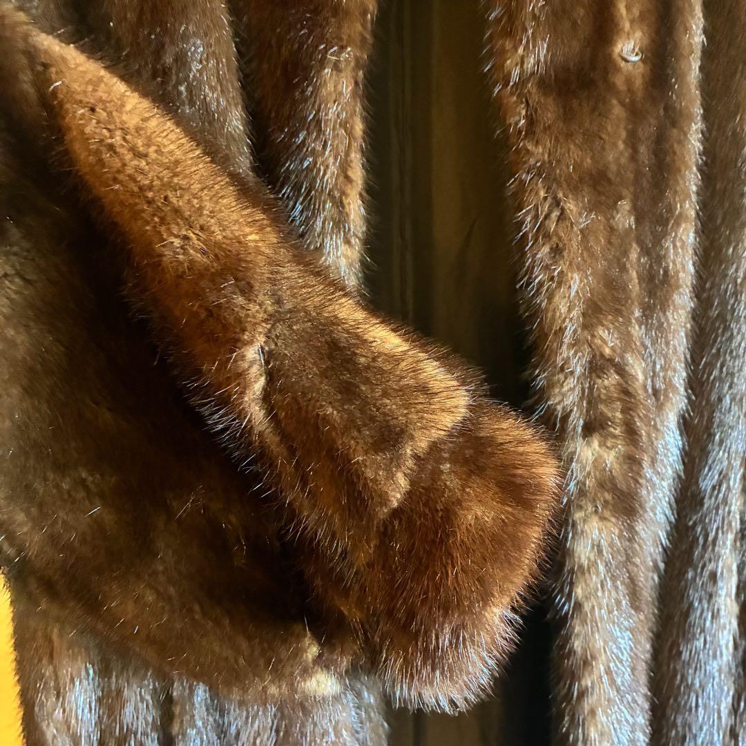 ブラウンファー ロングコート