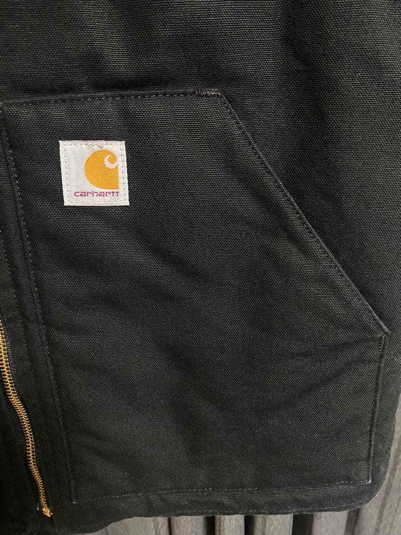 Carhartt ブラック ベスト ダック地