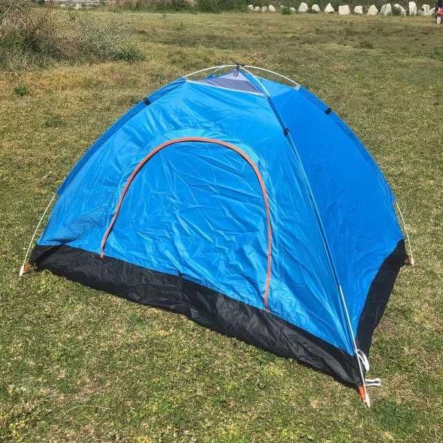 簡単組立♪ ワンタッチテント 2-3人用 ブルー【075】