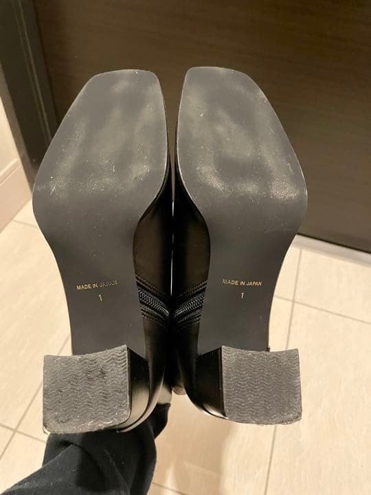 UNITED TOKYO ユナイテッドトウキョウ スクエアショートブーツ 黒