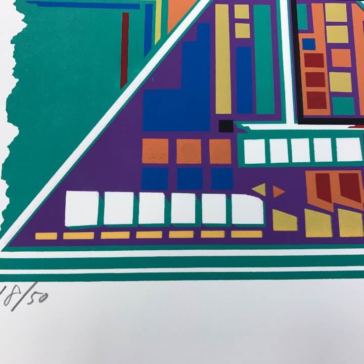 木村利三郎 Risaburo Kimura シルクスクリーン City368