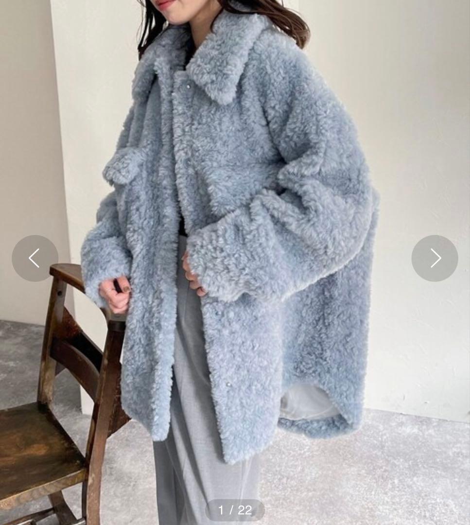 Jakke DAME SHACKET COAT ライトブルー