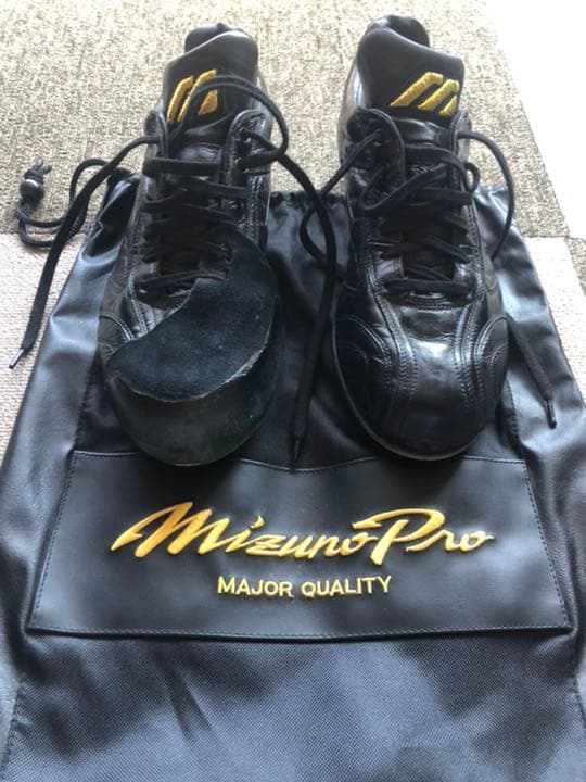 【最終値下げ】おまけ付き！　ミズノプロ　革スパイク　ビックM