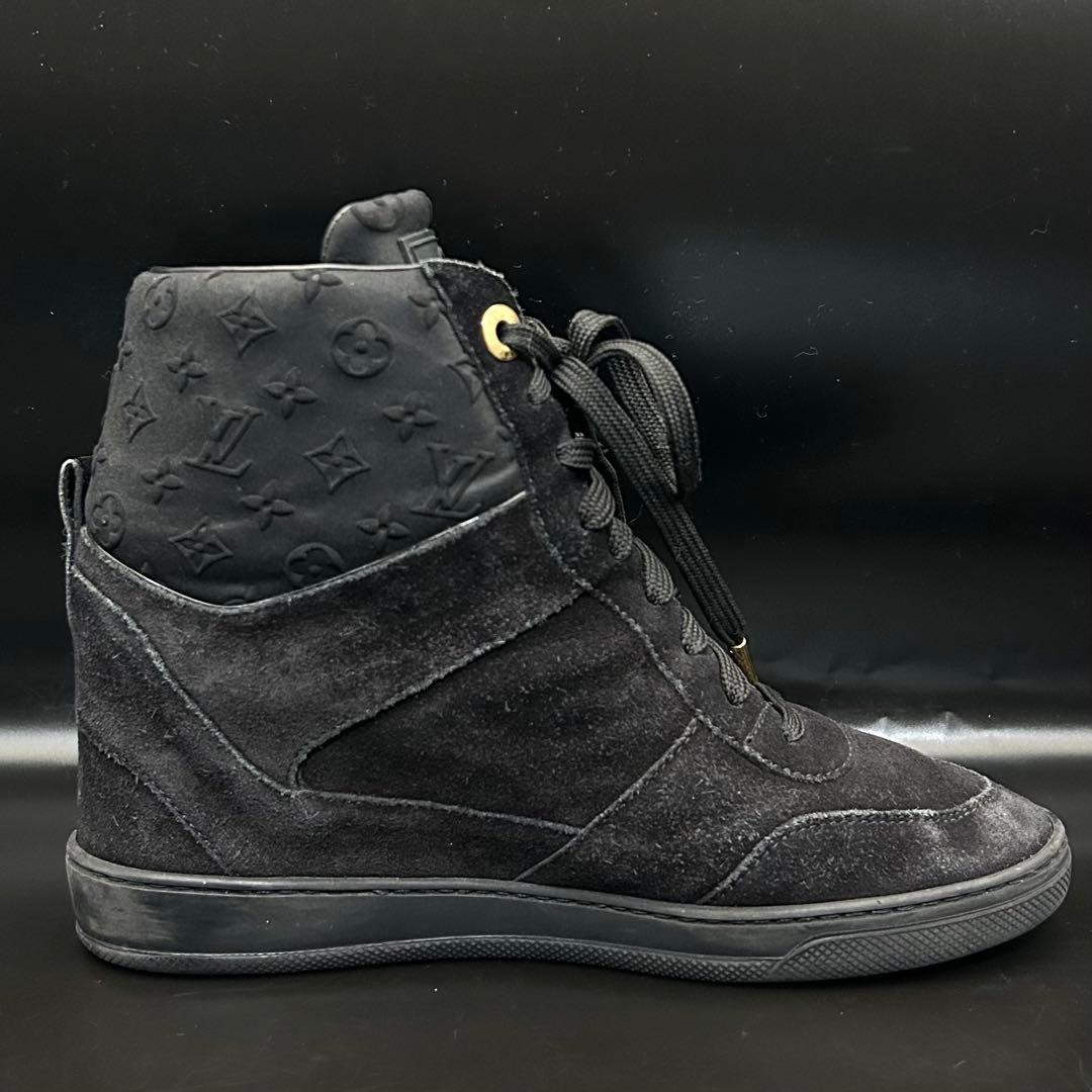 【美品】ルイヴィトン ミレニアムライン ブーツ レディース スエード 黒