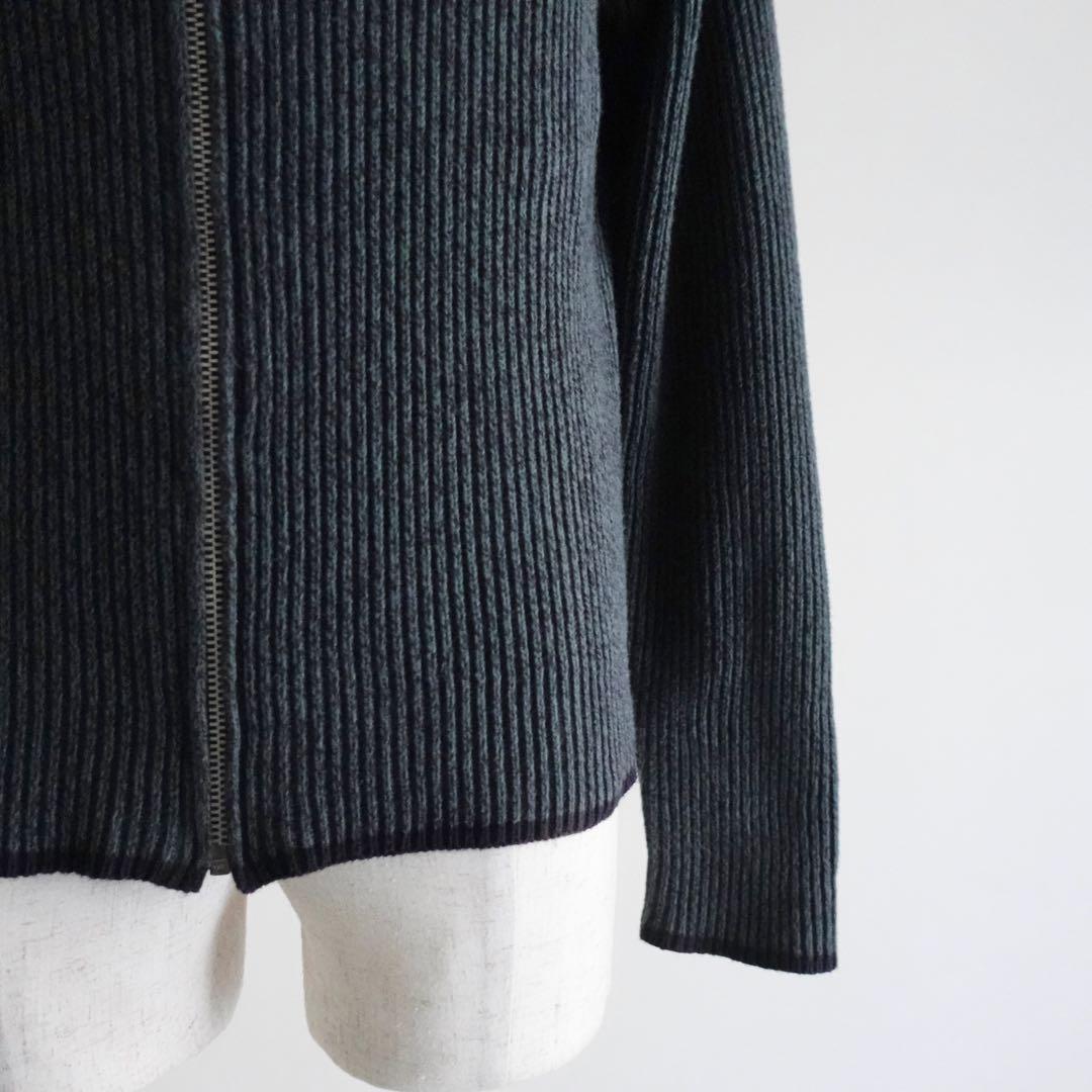 【旧タグ】Margaret Howell コットン　ドライバーズニット　グレー