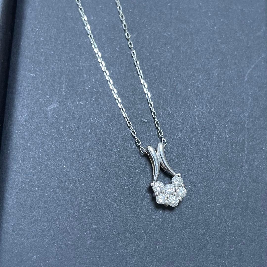 ダイヤモンド0.2ct × K18WG地金 ペンダントトップ