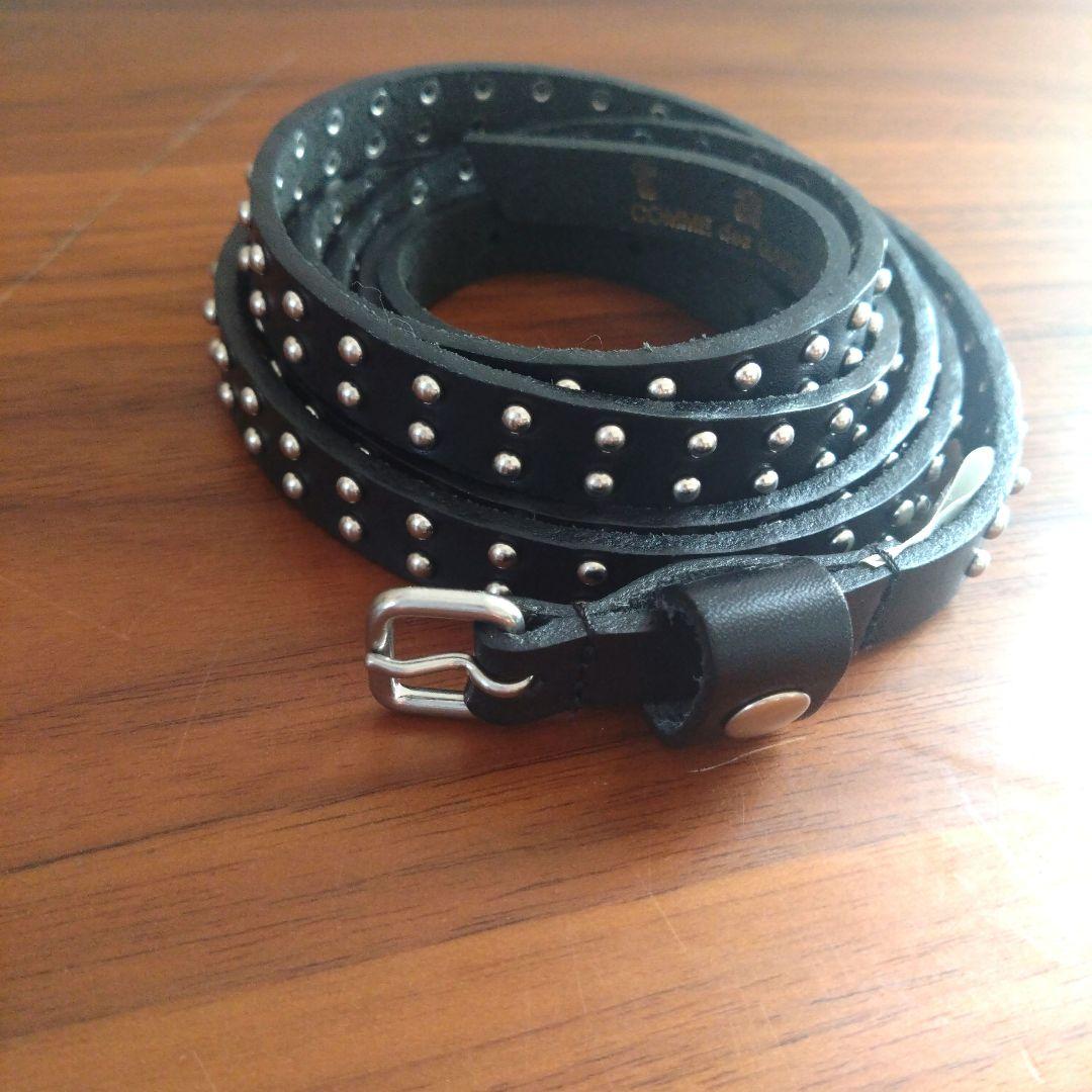 tao COMME des GARCONS スタッズレザーベルト Black