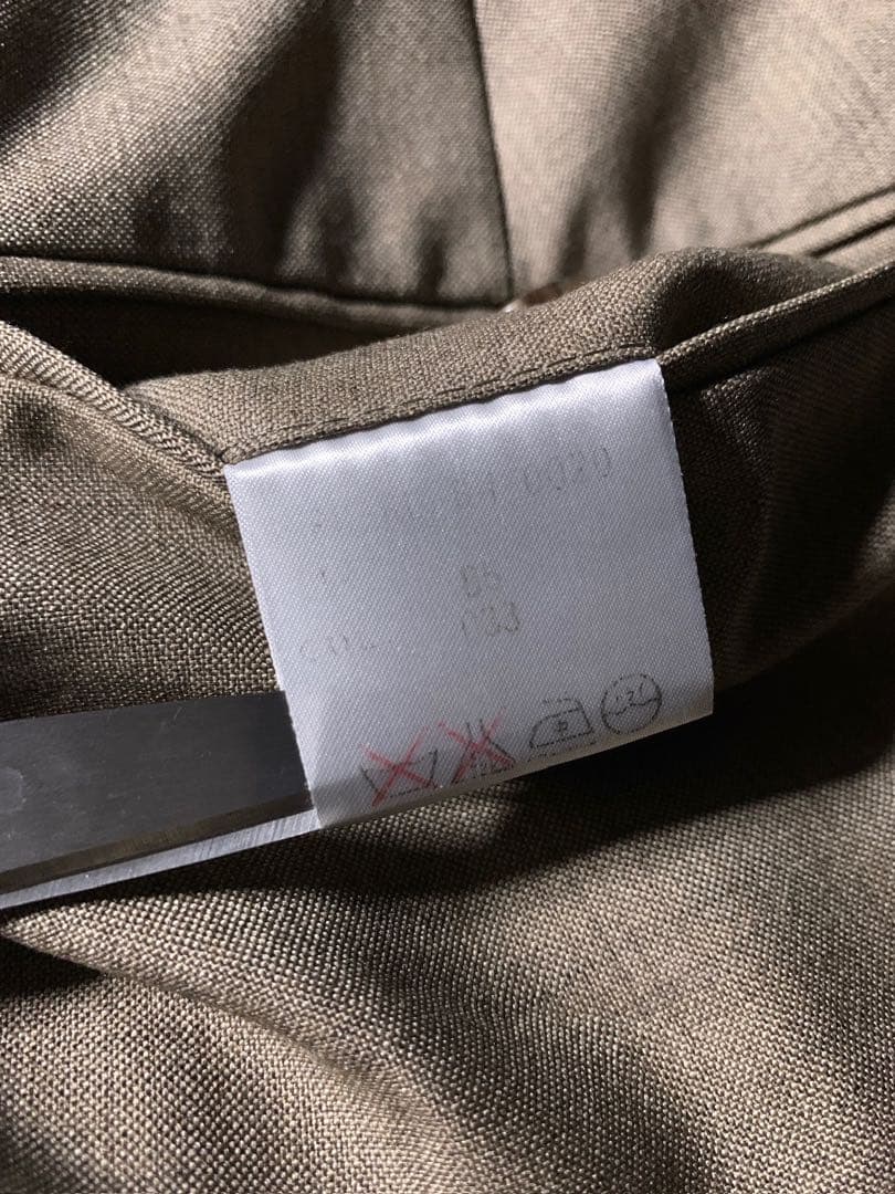 90s ラルフローレン 2タック ウール ワイド スラックス 茶色 ベージュ