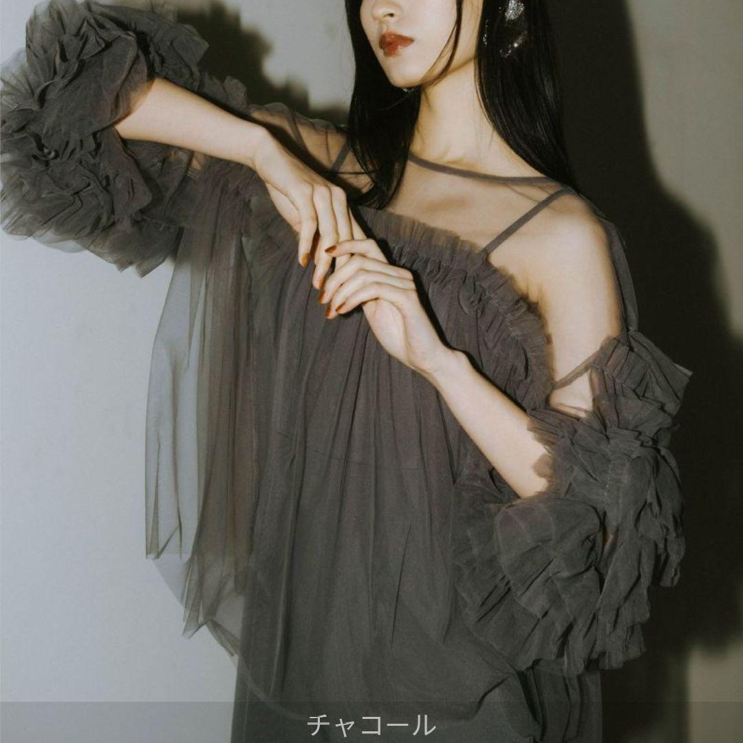 タグ付き ANDRESD / niana デコラティブチュールトップス 結婚式