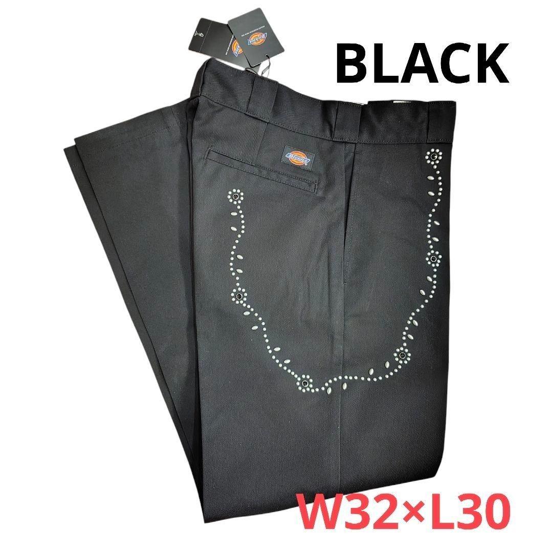 黒W32 ディッキーズ 874 スタッズカスタムキムタク木村拓哉HTC パンツ
