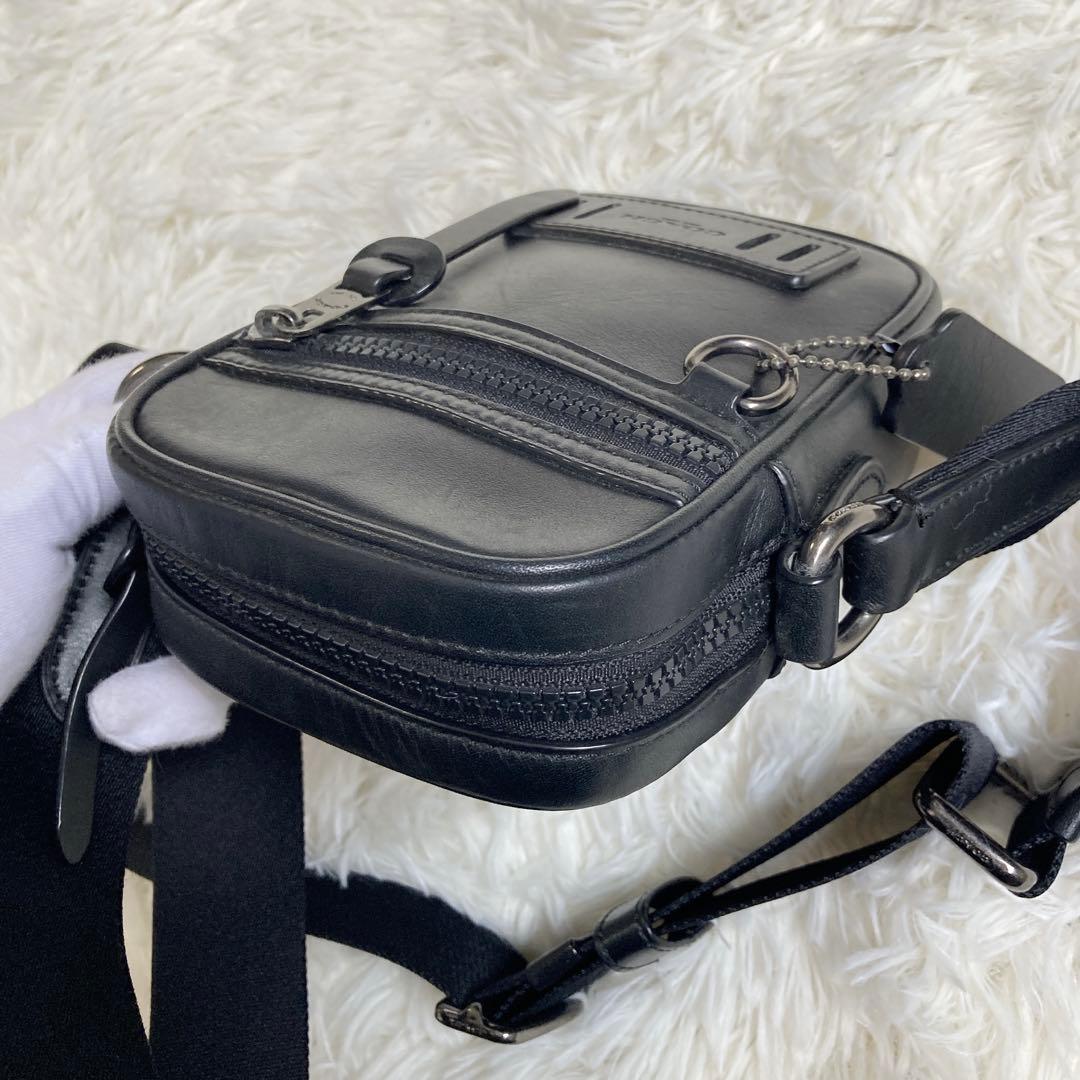 未使用級 COACH コーチ テレイン ミニ ボックス スクエア 黒 ブラック