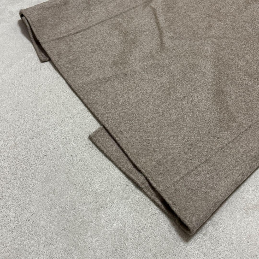 美品　ソブ　ロングベスト　ラムレザームートンレザー　ウール　ベージュ　38 M