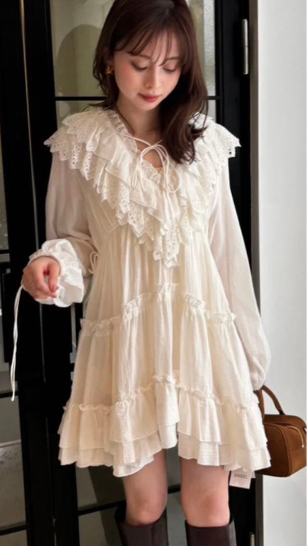 SNIDEL コットンレースBOHO チュニック