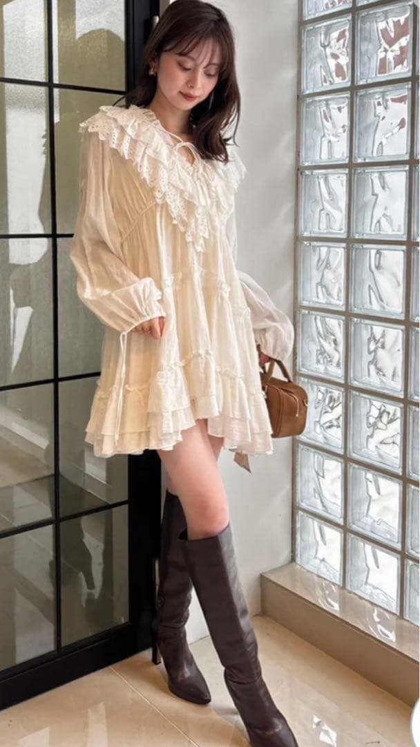 SNIDEL コットンレースBOHO チュニック