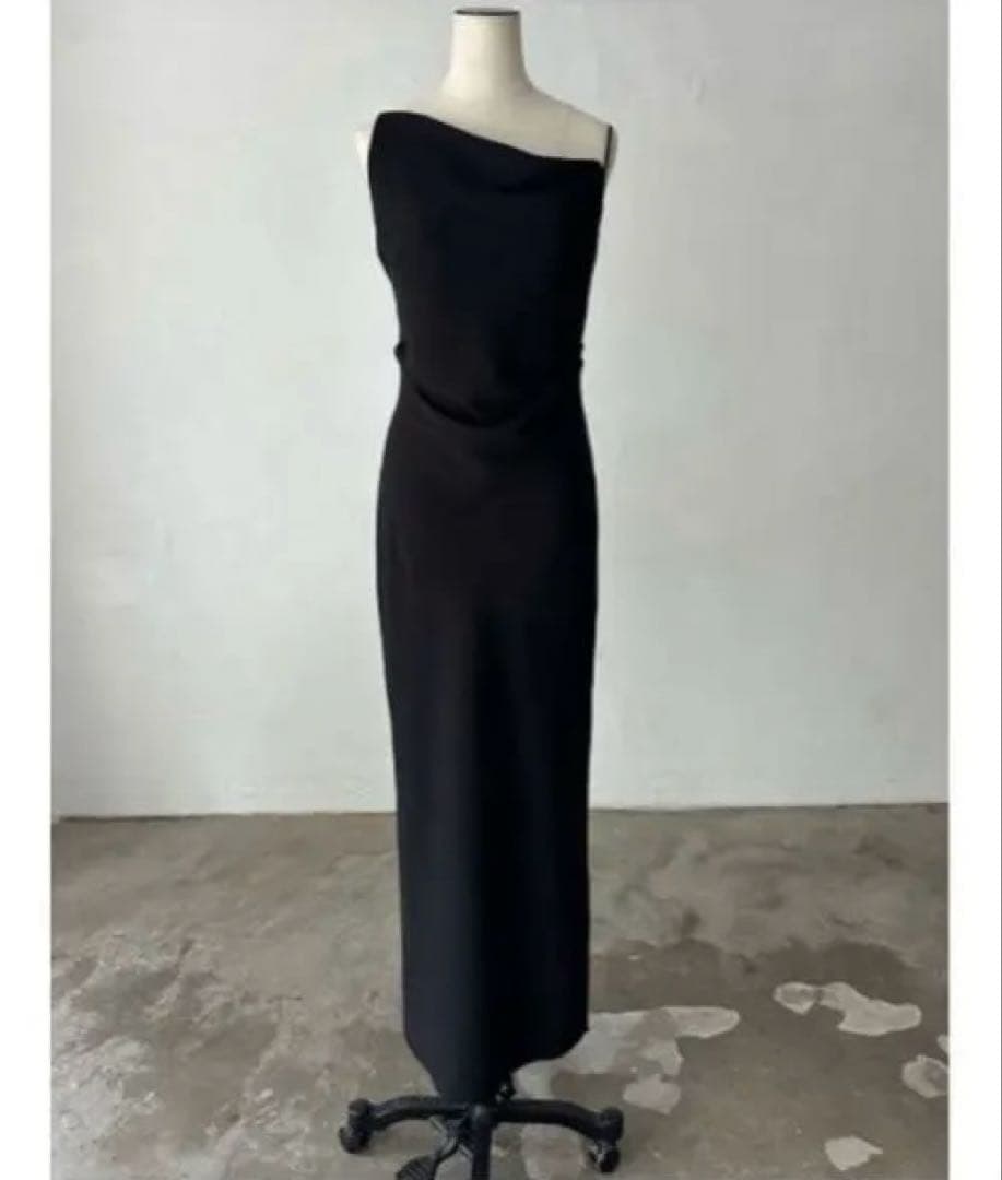 【完売品】celon asymmetry drape cami dress