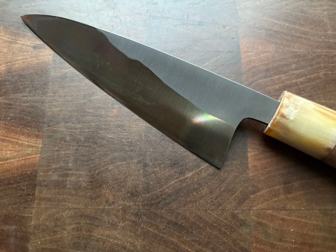 正本　築地　秀　小出刃　140mm 包丁　白鋼　和包丁　研ぎ済み　釣り　水牛朴