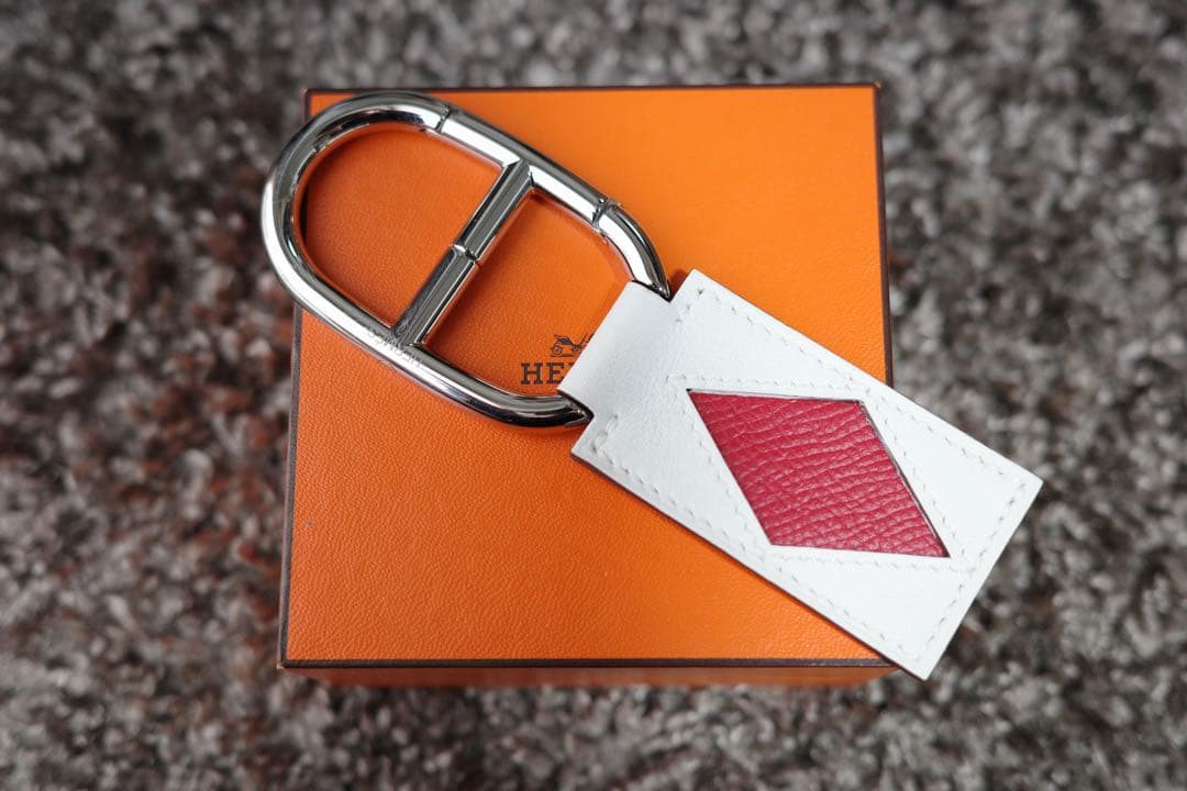 Hermès エルメス　シェーヌダンクル キーホルダー　キーリング　シルバー