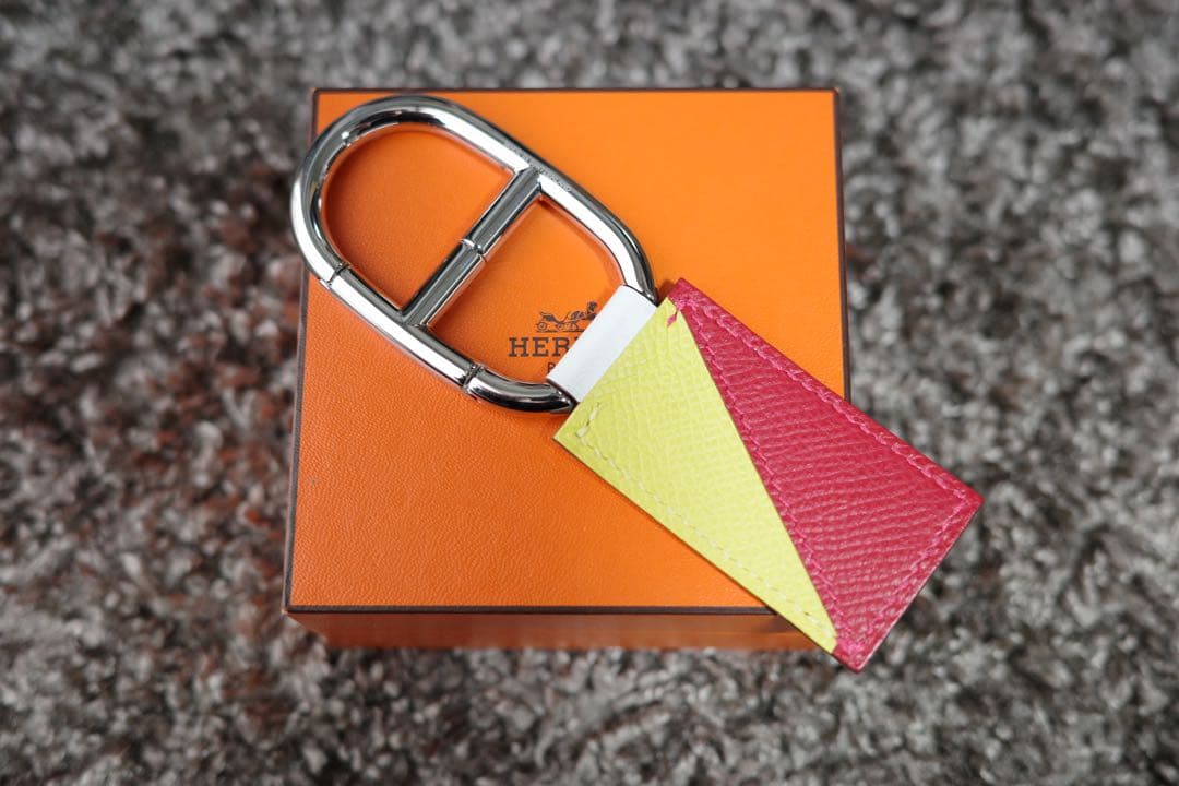 Hermès エルメス　シェーヌダンクル キーホルダー　キーリング　シルバー